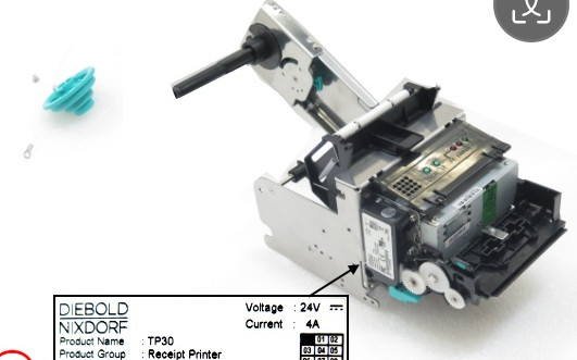 01750302835 1750302835 Diebold Nixdorf DN200 TP30 biên lai Máy in máy ATM Diebold Nixdorf DN Chiếc